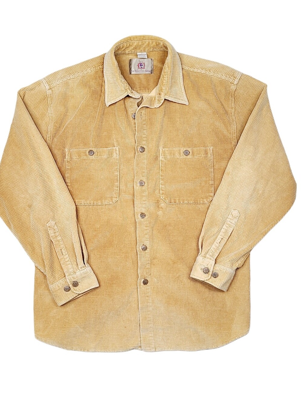 The Territory Ahead Tan Waffle Grid Corduroy Heavyweight Long Sleeve Shirt Large